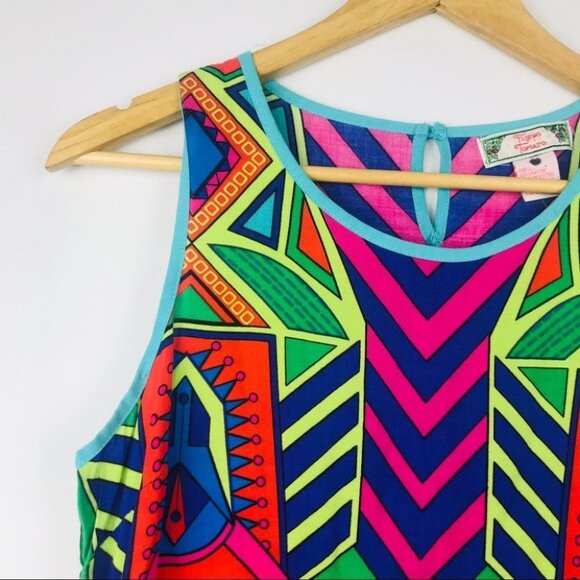 Flying Tomato  multicolour printed Pattern sleeveless Mini dress Women size S - Picture 7 of 16